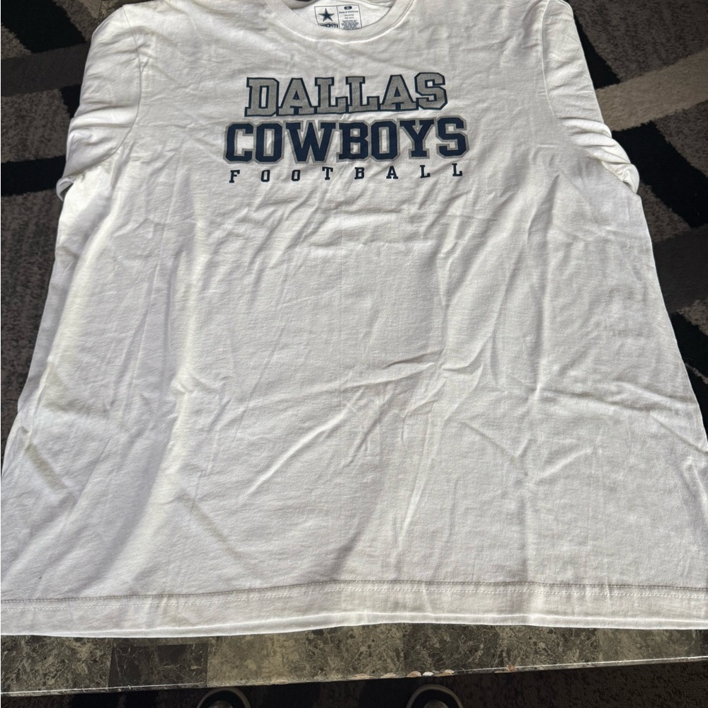 Dallas Cowboys White Short Sleeve Football T-Shirt size XL